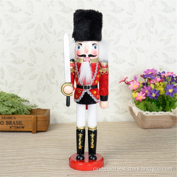 Christmas decorative soldier figurine wooden nutcracker gifts with 30CM